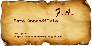 Fara Annamária névjegykártya